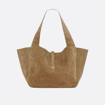Veloursleder-Schultertasche