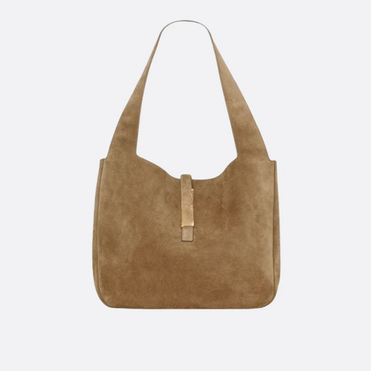 Veloursleder-Schultertasche