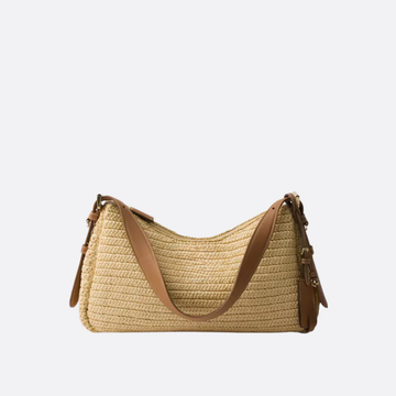 Handtasche mit gehäkelten Details